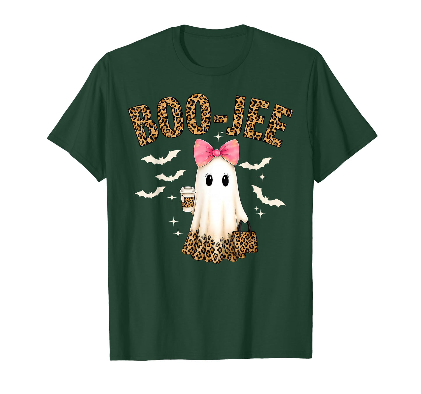 Boo JEE Boujee Pink Ghost Halloween October Vibes T-Shirt