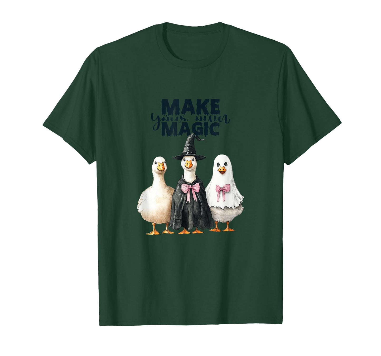Funny Halloween Goose, Witch Ghost Cute Pet Costume T-Shirt