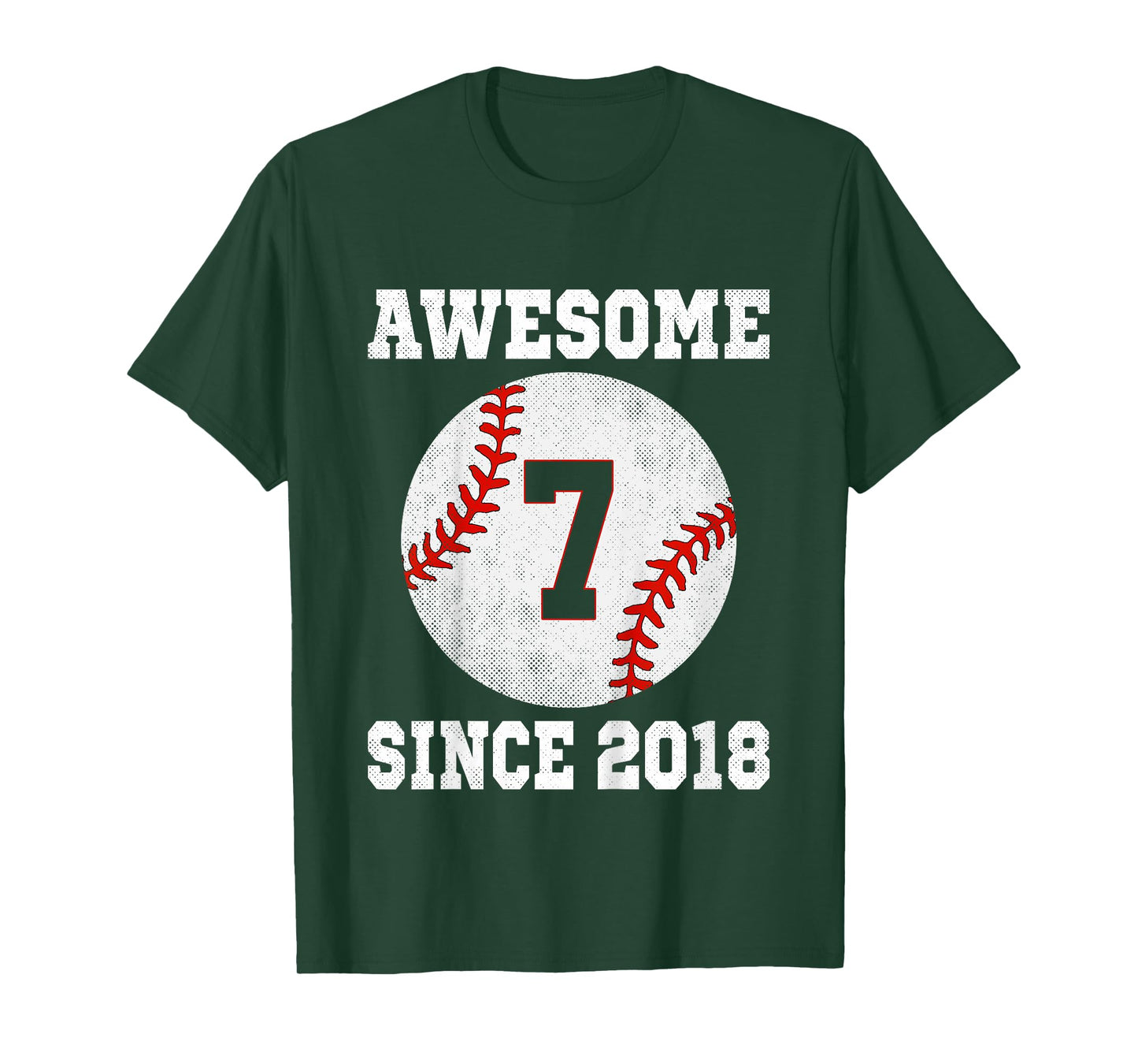 Kids 7th Birthday Baseball Player 7 Years Old Vintage Sports T-Shirt