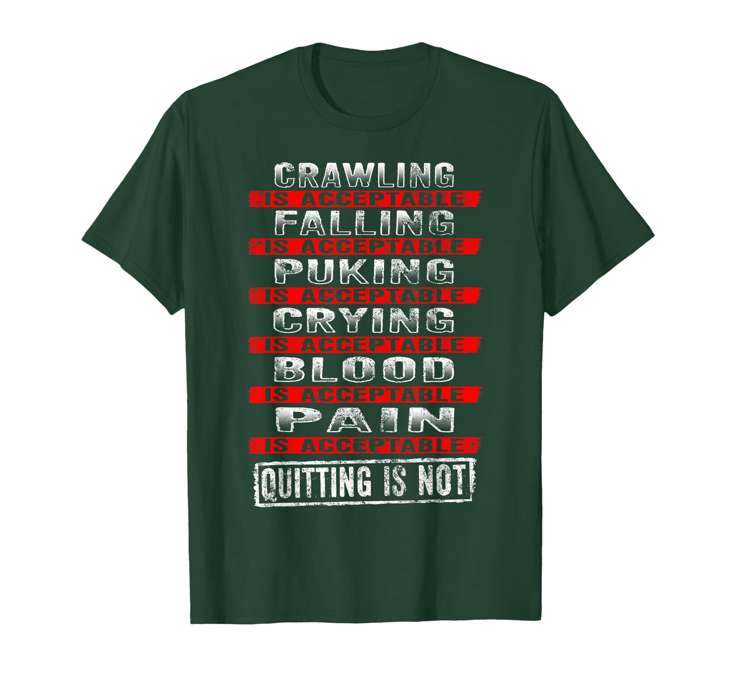 I Will Not Quit Inspirational T-Shirt T-Shirt