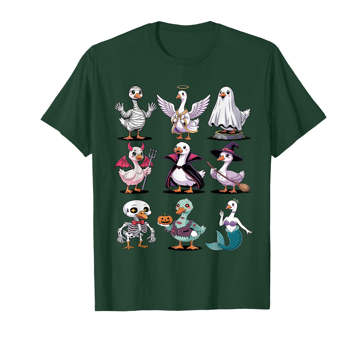Halloween Goose Shirt - Funny Spooky Goose Costume Group T-Shirt