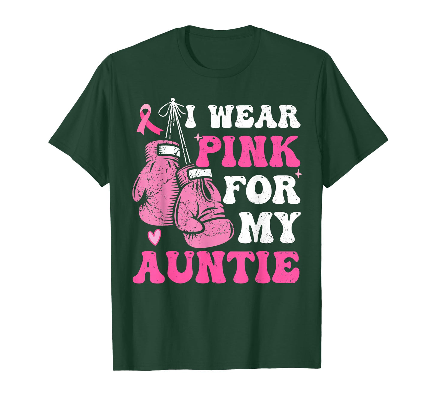 I Wear Pink For My Aunt Breast Cancer Awareness Auntie Women T-Shirt