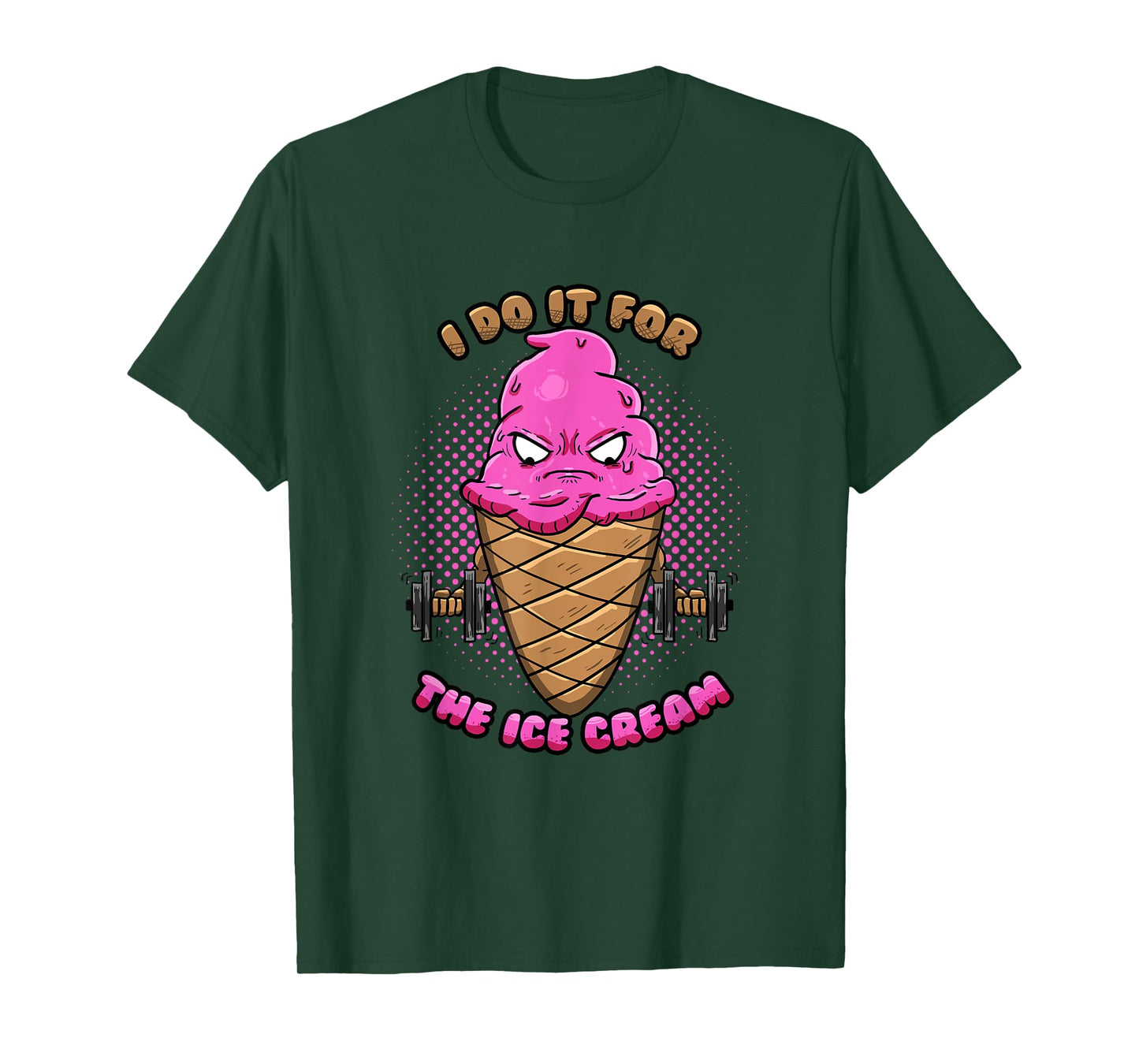 Strawberry Ice Cream Workout Funny Gym Fitness Gift T-Shirt