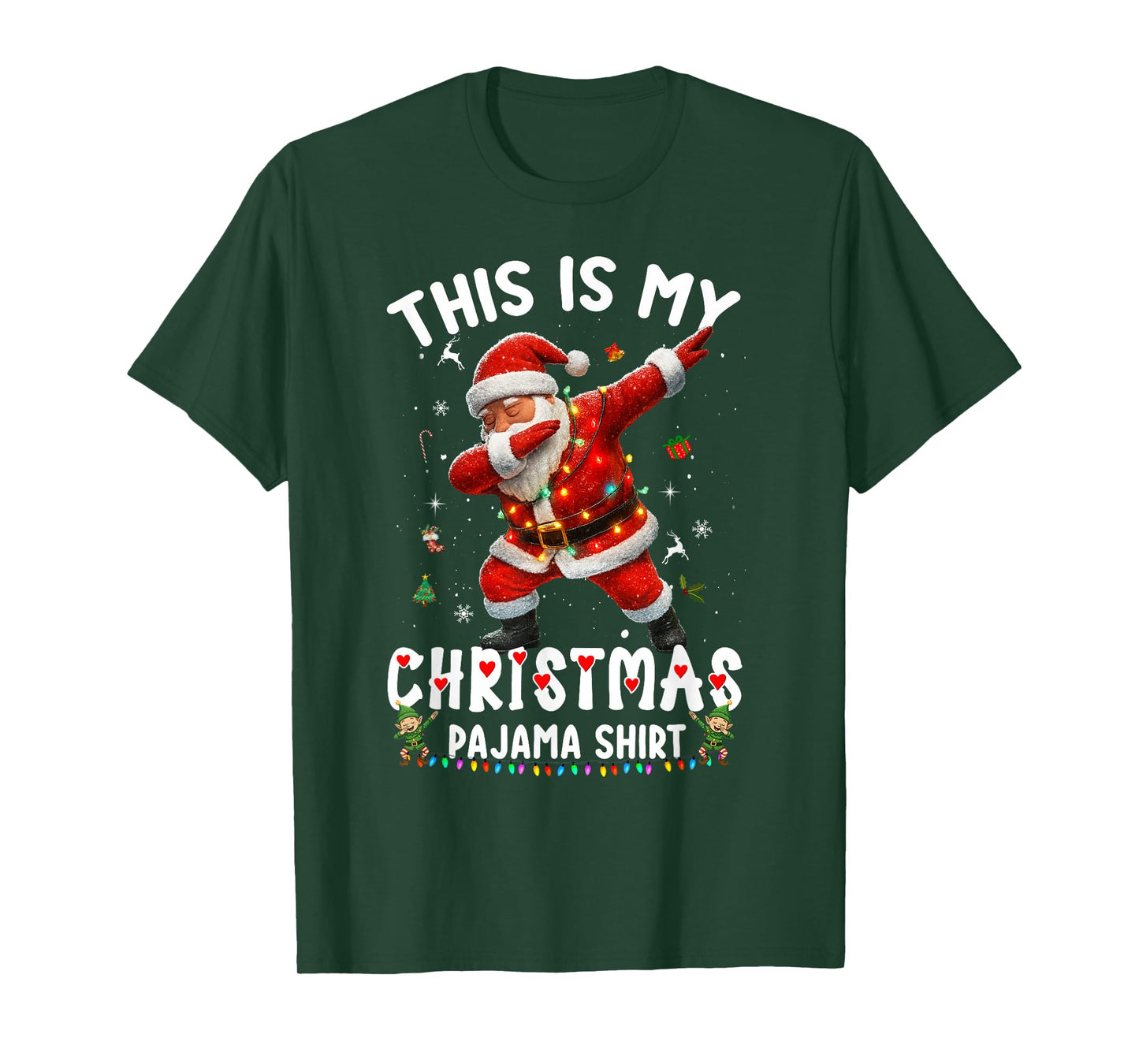 Dabbing Santa Funny Christmas Shirts Women 2025 Boys Girls T-Shirt