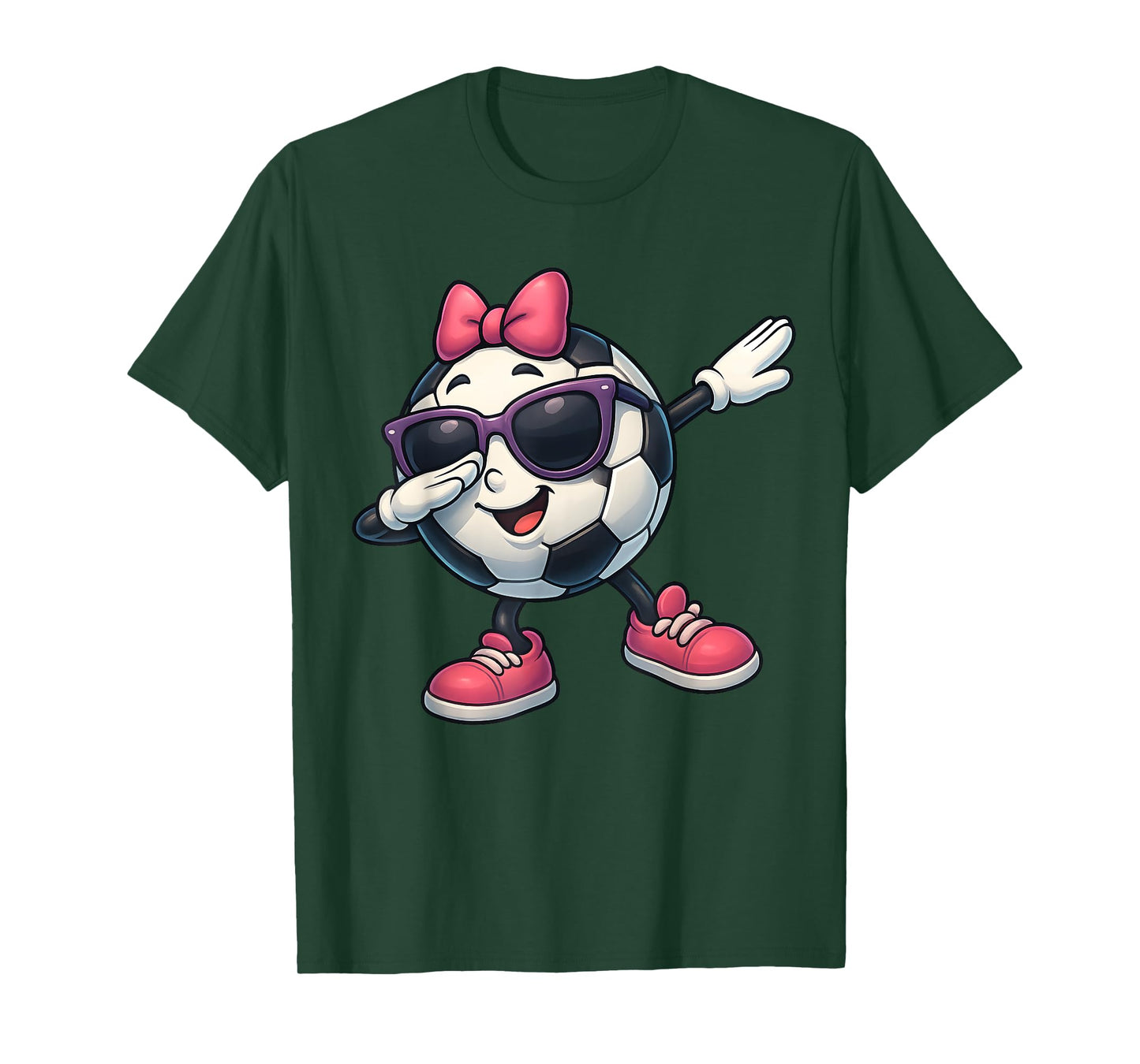 Funny Dabbing Soccer Ball Girl Tee for Kids Youth Fans T-Shirt