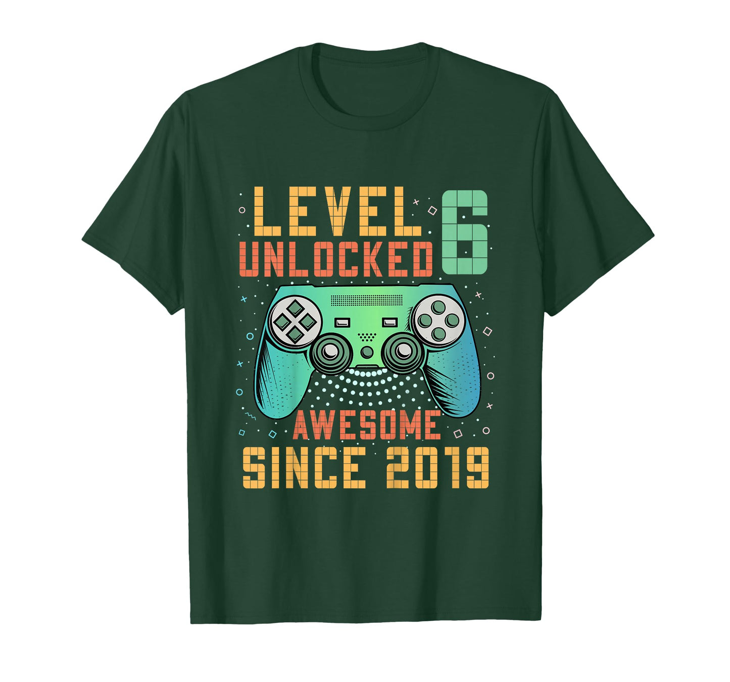 Kids Level 6 Unlocked 6th Birthday 6 Year Old Boy Gifts Gaming T-Shirt