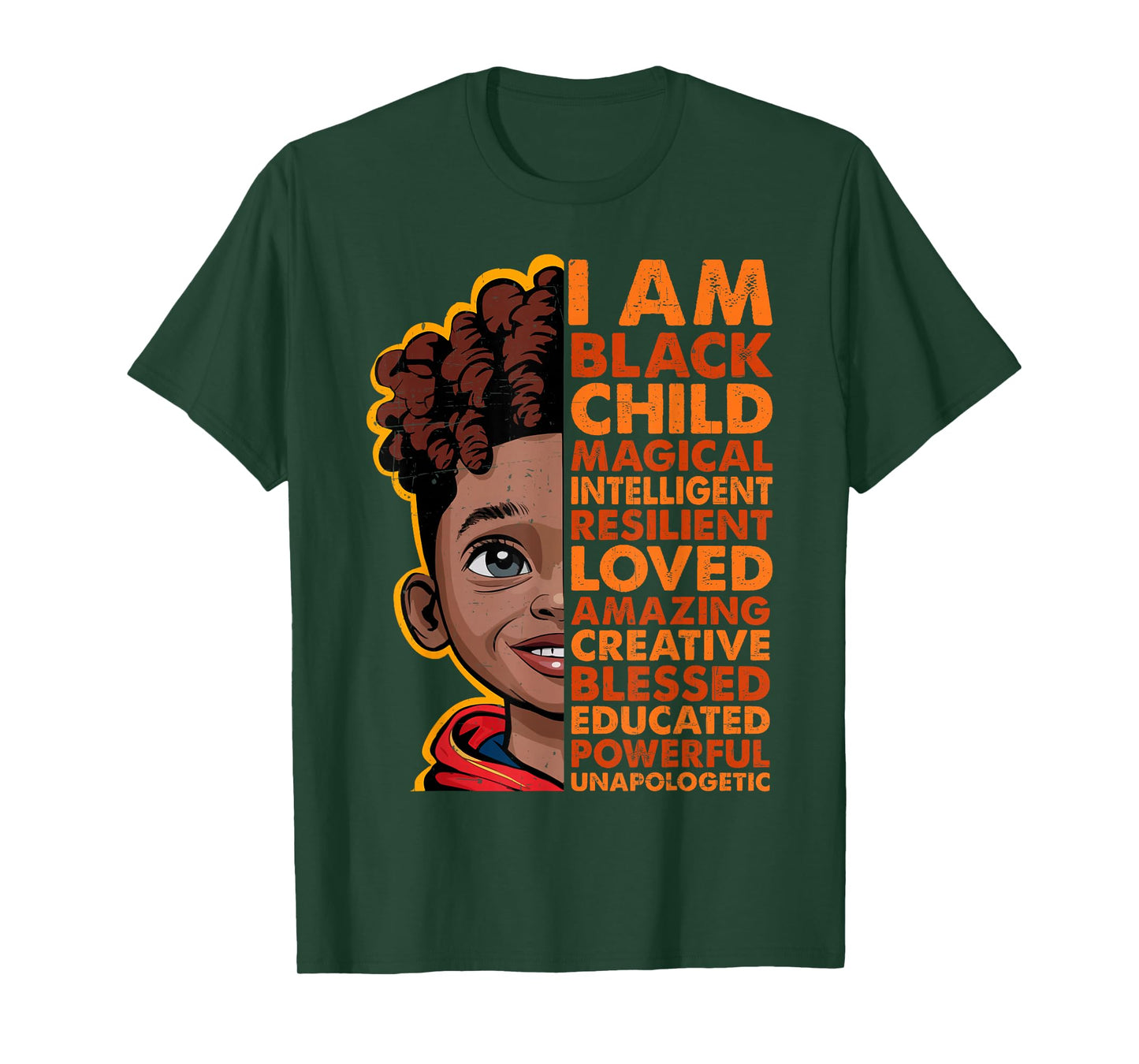 I am Black History Month Shirt Kids Boys African American T-Shirt