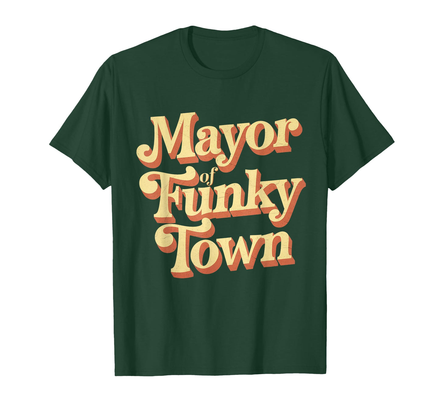 Retro Mayor Of Funky Town Funny Vintage 70'sParty T-Shirt