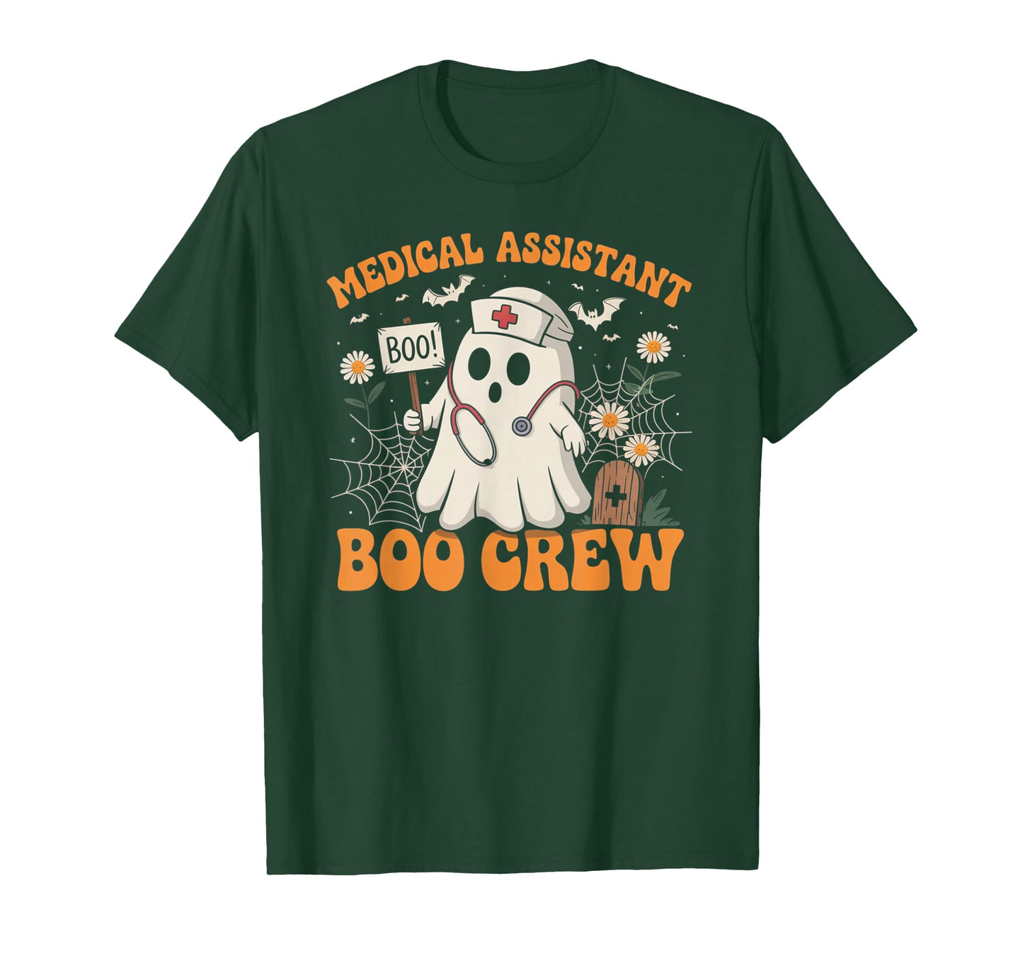 Medical Assistant Boo Crew Ghost Halloween Costumes Gifts T-Shirt