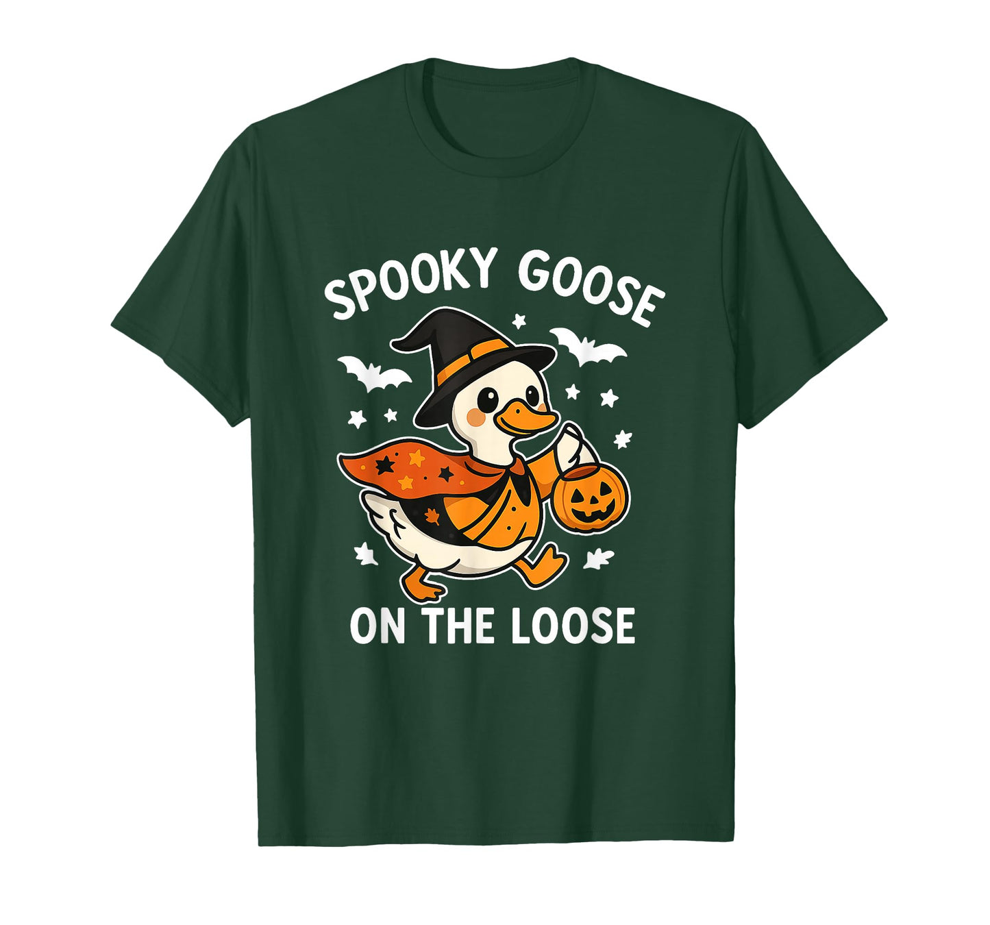 Halloween Witch Spooky Goose On The Loose T-Shirt