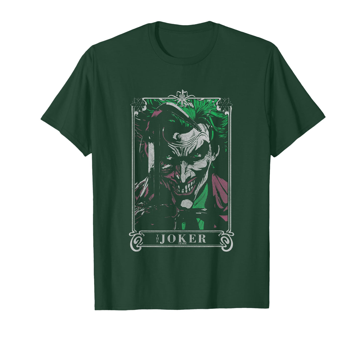 DC Comics Batman The Joker Tarot Card Vintage Portrait T-Shirt