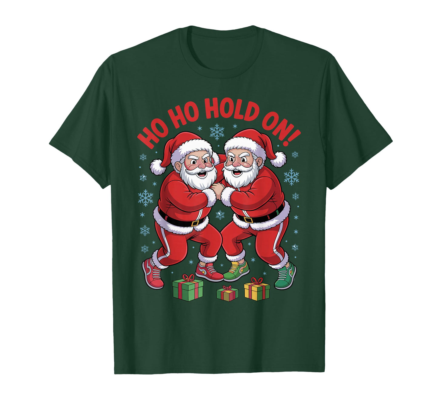 Santa Wrestling Lover Funny Wrestler Xmas Christmas Pajama T-Shirt