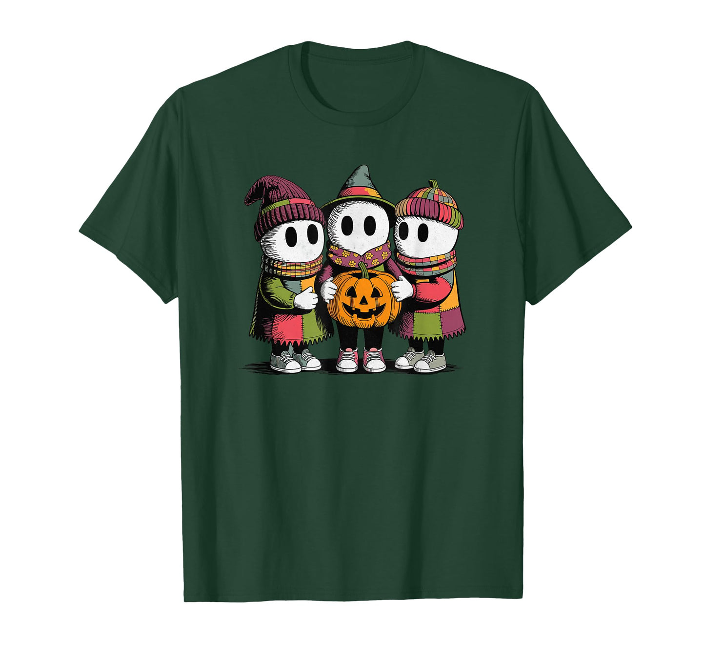 Cute Halloween Pop Art Ghosts Spooky Season Costume T-Shirt
