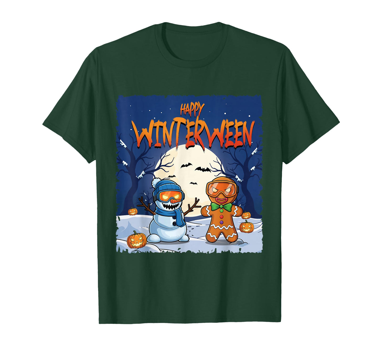 Happy Winterween Christmas Funny Winter Halloween T-Shirt
