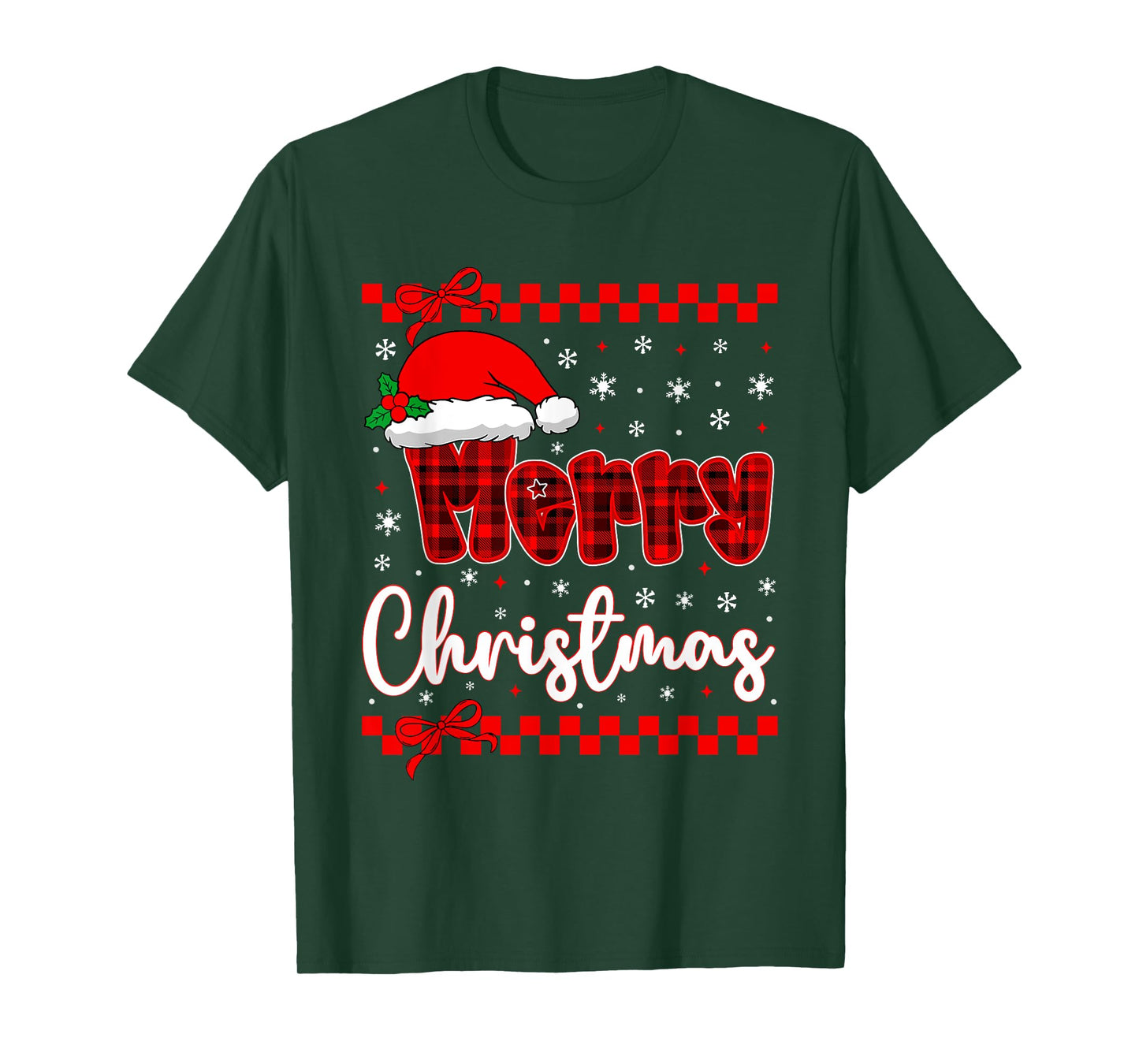 Funny Merry Christmas Reindeer Xmas Family Women Men T-Shirt