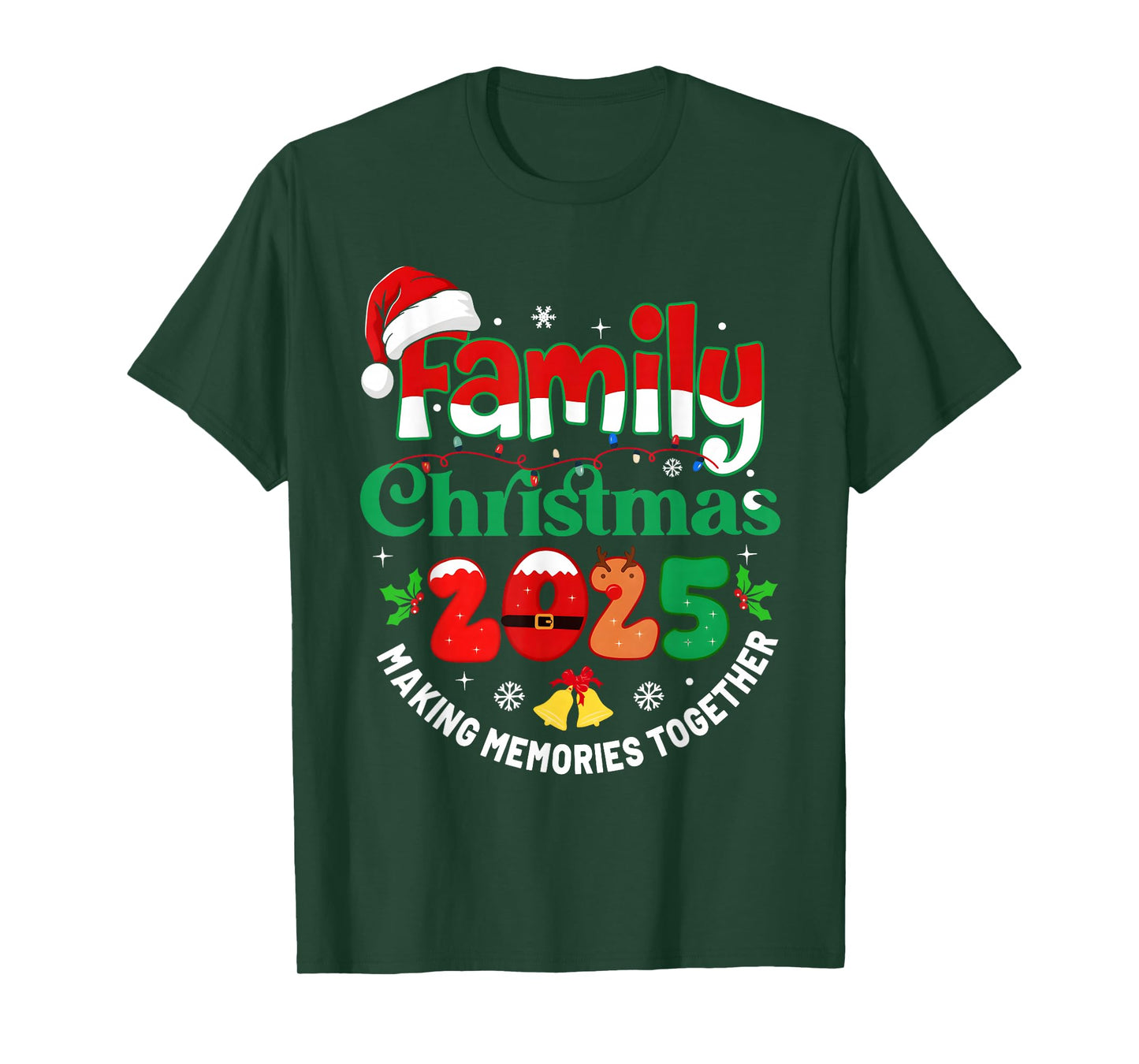 Family Christmas 2025 Matching Outfit Xmas Squad Santa T-Shirt