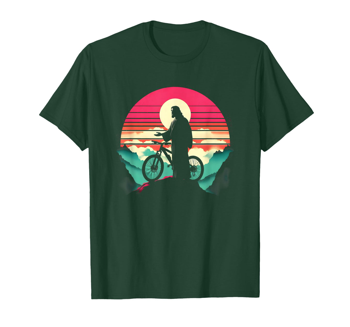 Jesus Mountain Bike - Funny Christian Religious Cyclist T-Shirt