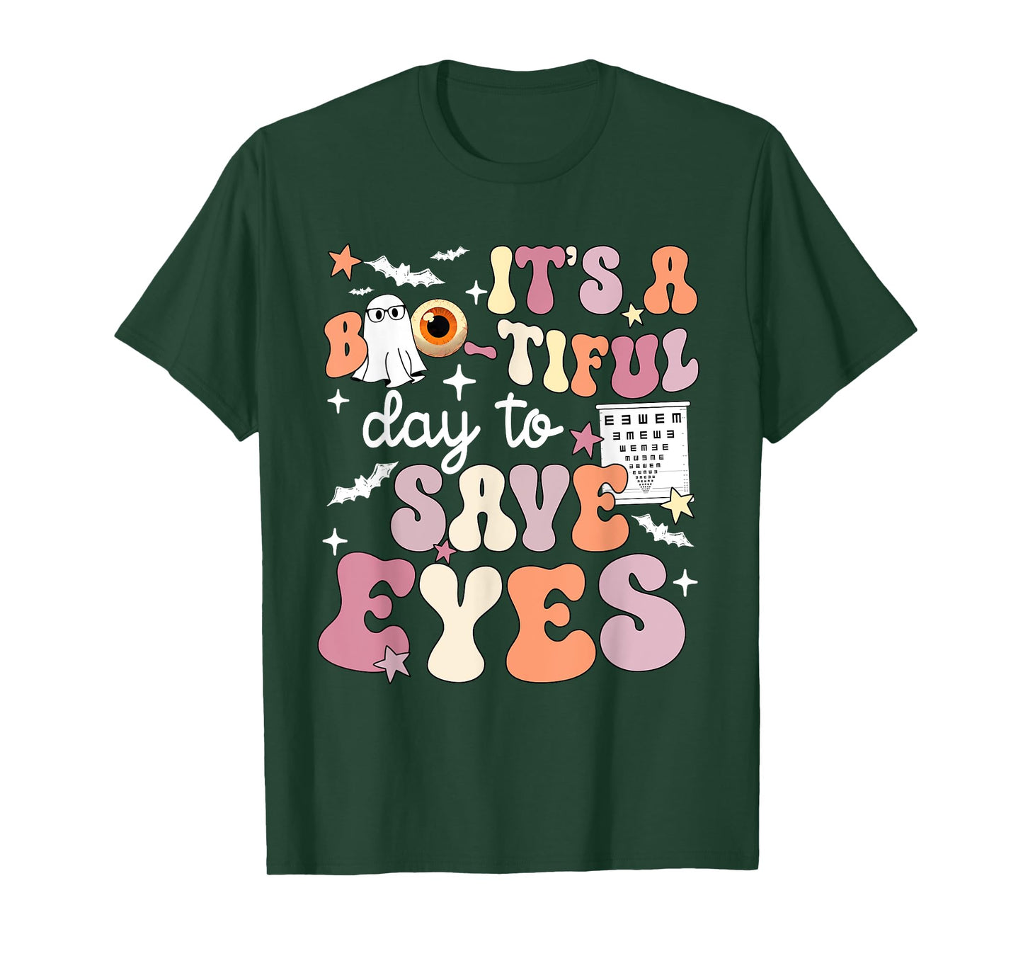 It's A Bootiful Day To Save Eyes Halloween Optometrist Eye T-Shirt