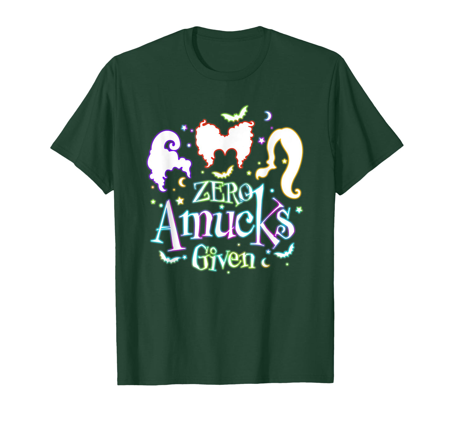Funny Zero Amucks Given Halloween Spooky Witch Season Outfit T-Shirt
