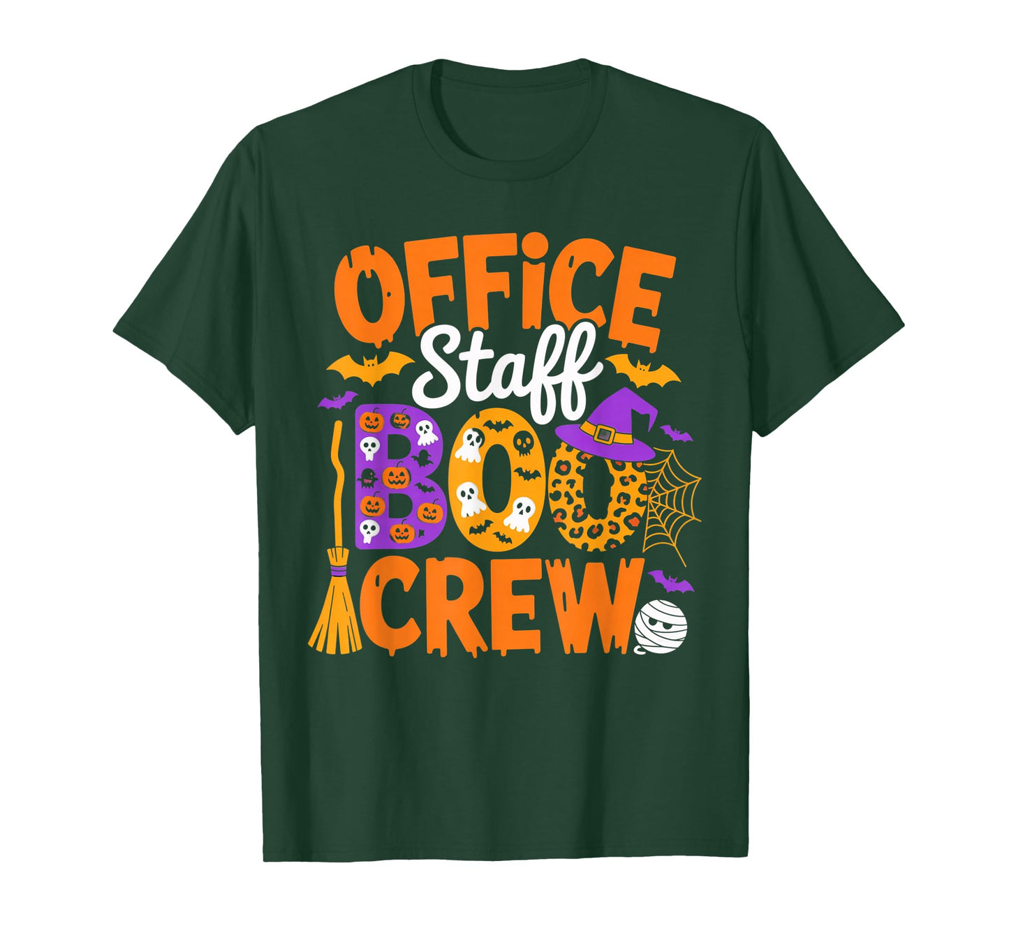 Office Staff Boo Crew Halloween Outfit for Coworkers Party T-Shirt