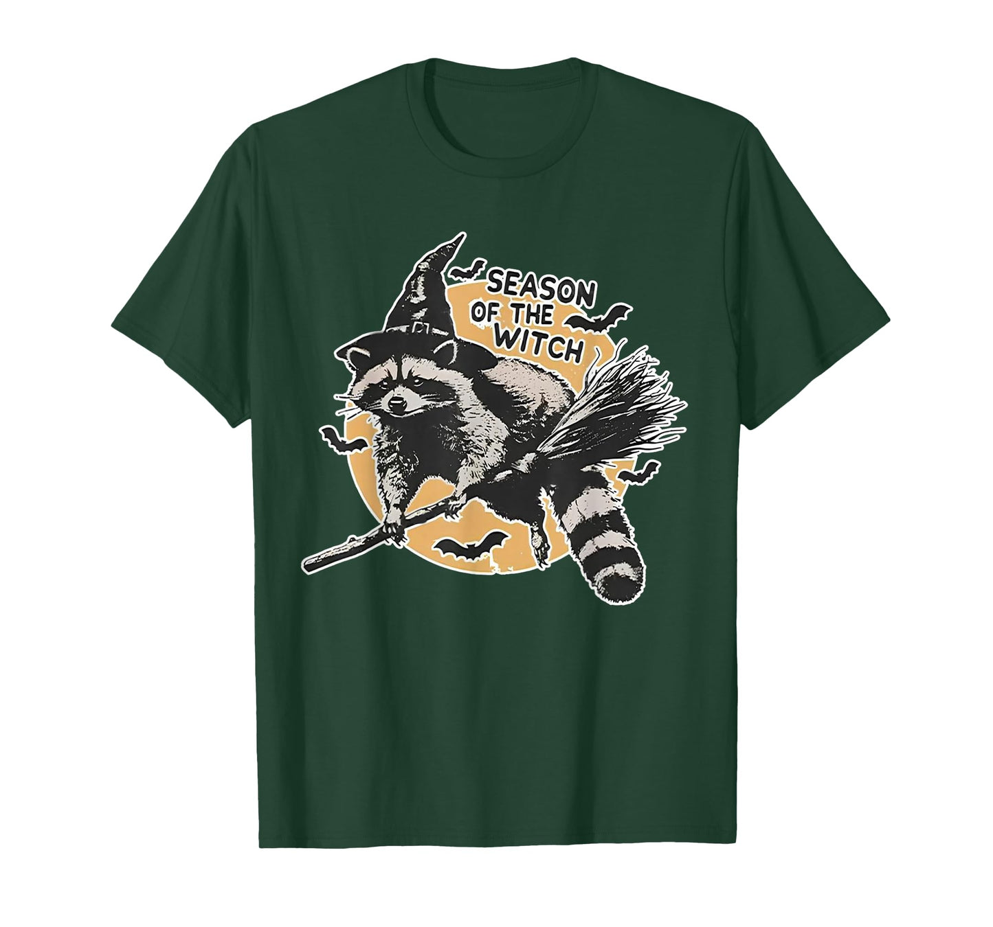 Season of The Witch Raccoon Halloween Funny Retro Halloween T-Shirt