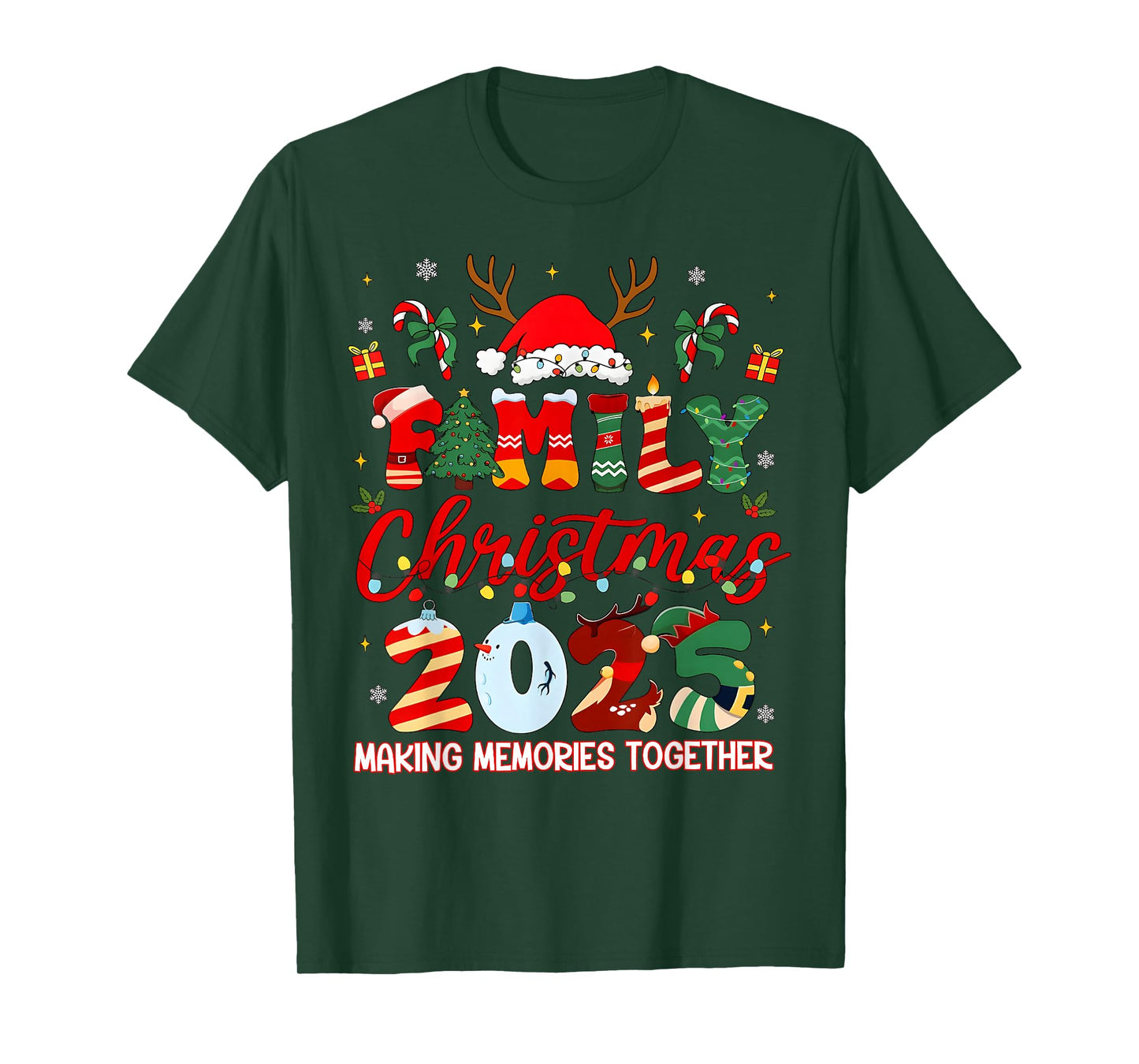 Family Christmas 2025 Matching Outfit Xmas Squad Santa T-Shirt
