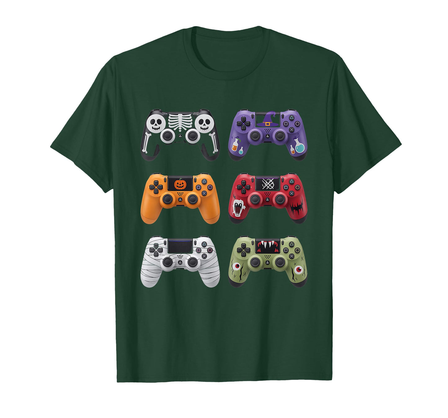 Spooky Halloween Gaming Controllers Design T-Shirt