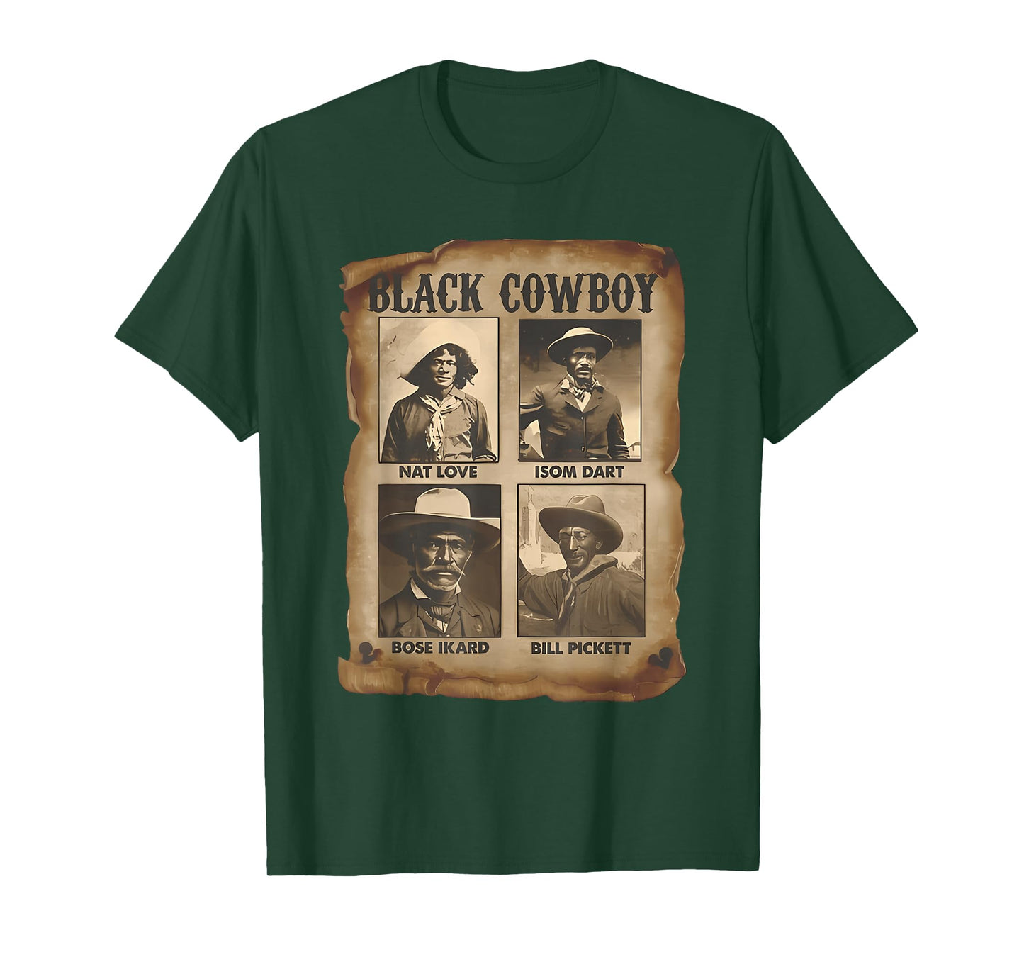 Black Cowboy Western Rodeo Melanin Black History Texas Men T-Shirt