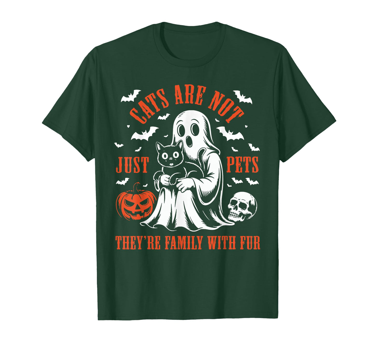 Cats are not just Pets, Funny Fur Parent Pet Halloween Cat T-Shirt