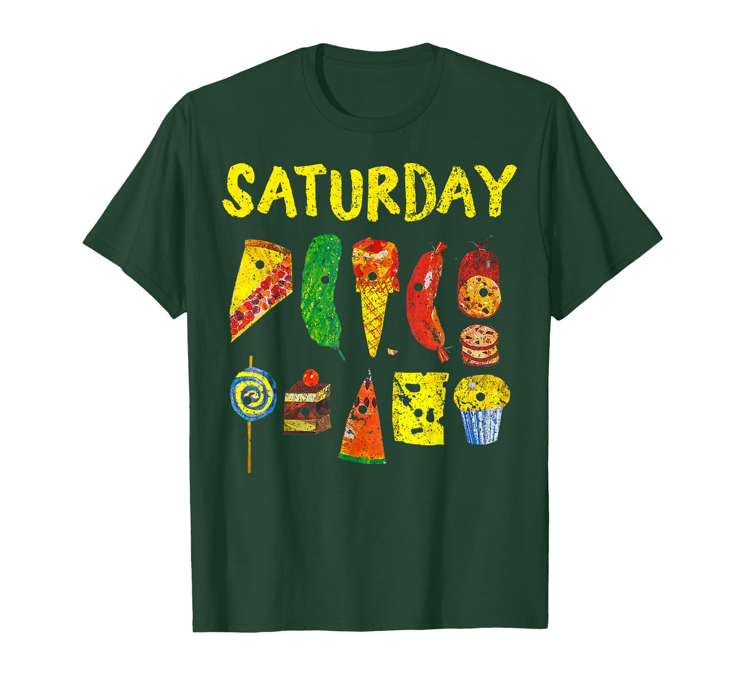 Funny Hungry Caterpillars Saturday Fruits Teacher T-Shirt