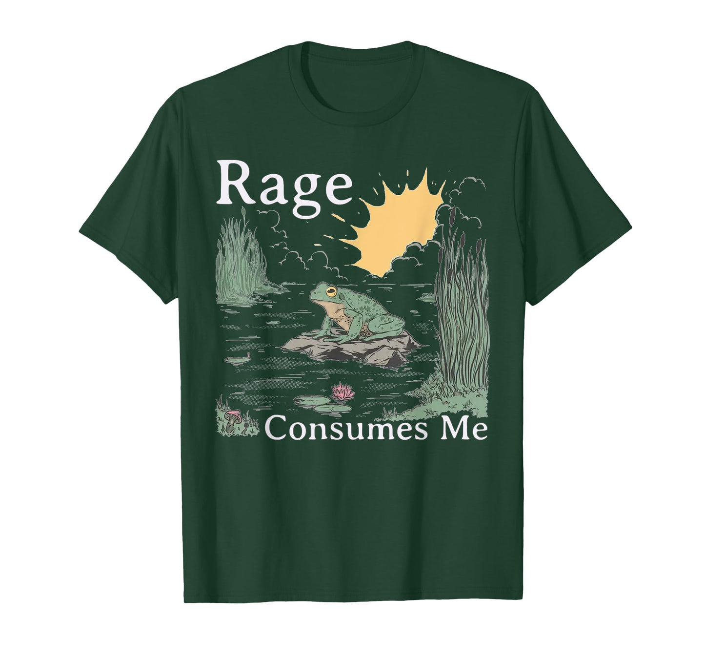 Rage Consumes Me fog, Meme frog, Vintage style frog lovers T-Shirt