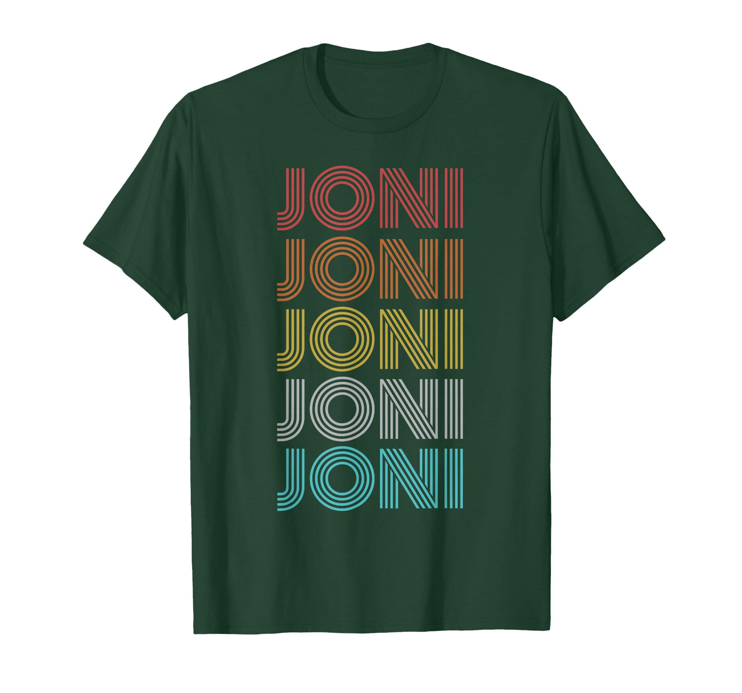 Joni Shirt Vintage Retro Apparel Unisex Adults Kids Retro Letter Print T-Shirt Black Small