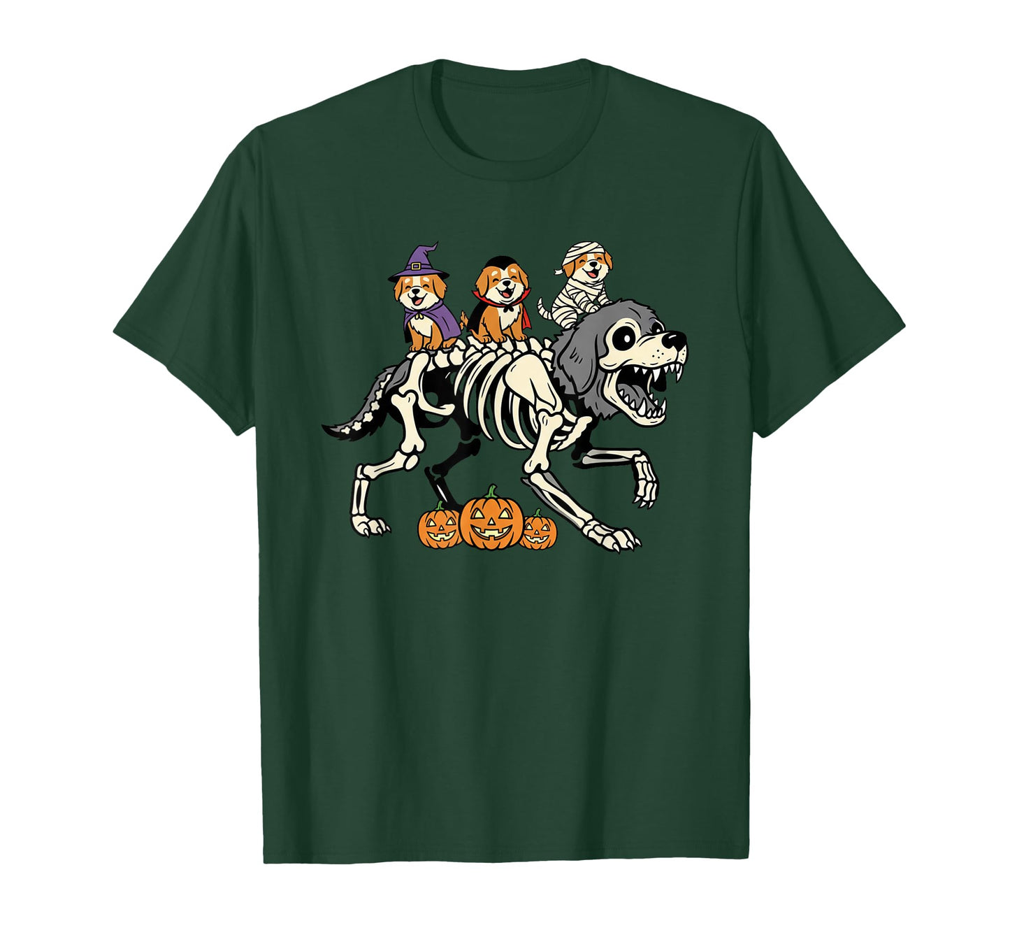 Newfoundland Skeleton Mummy Witch Halloween Kids Mens Womens T-Shirt