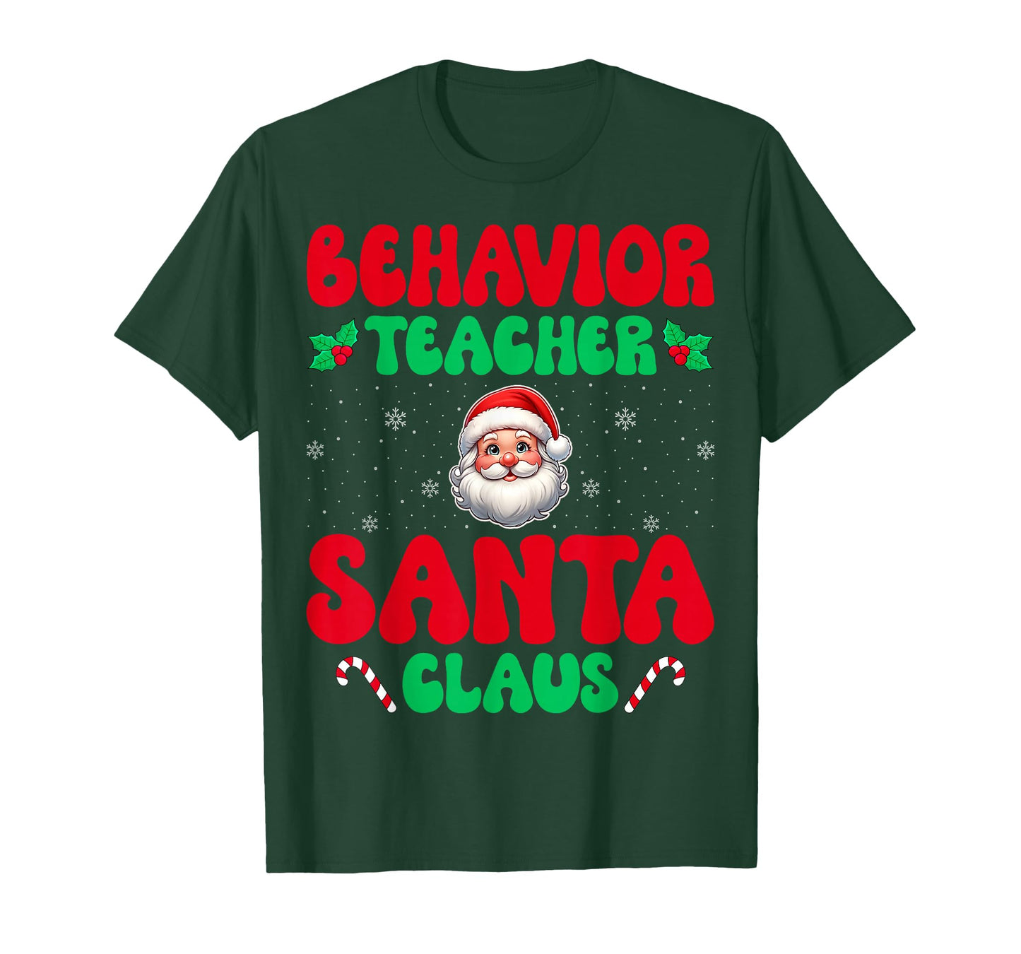 Behavior Teacher Santa Claus - Behavior Therapist Christmas T-Shirt