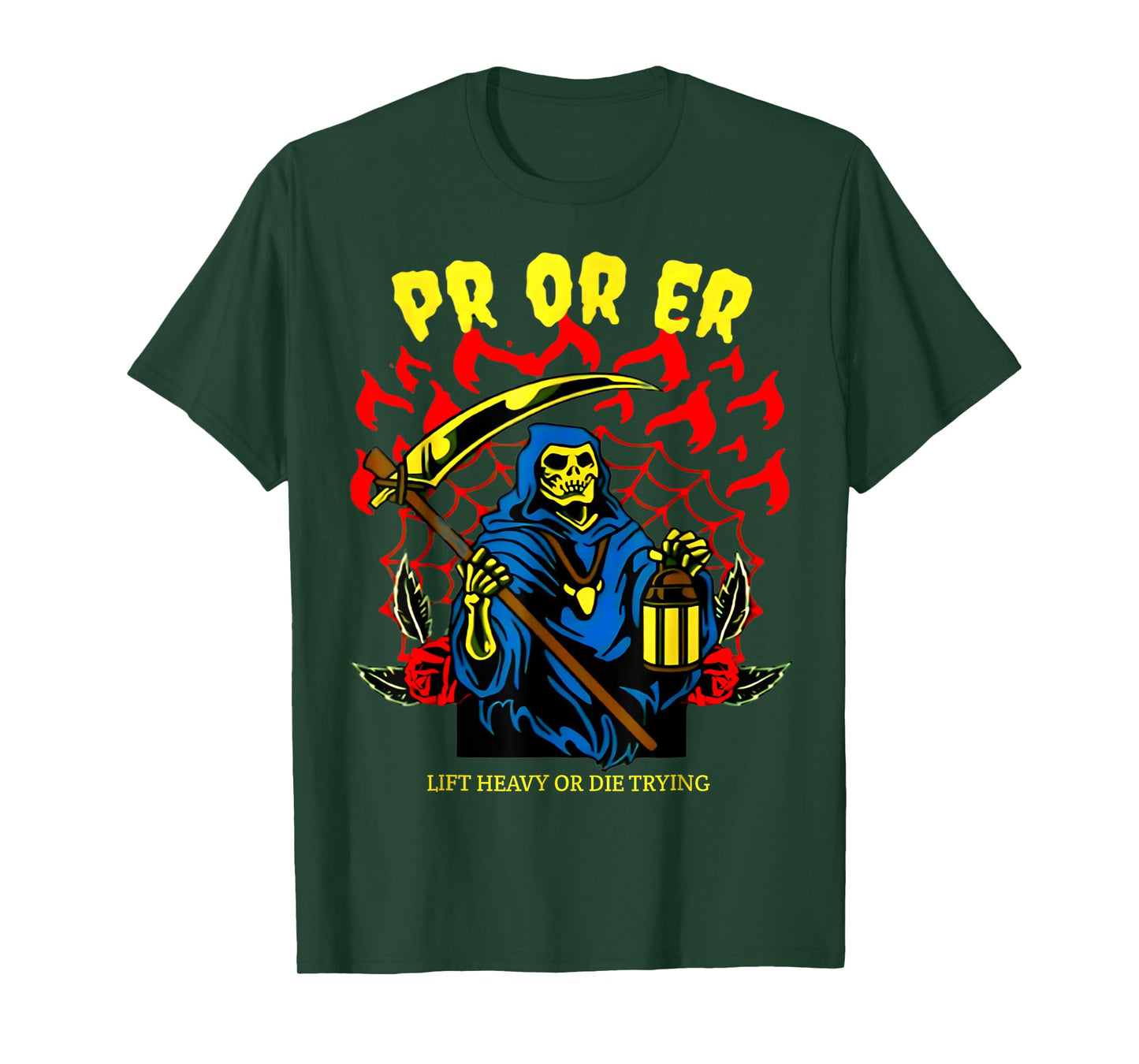 PR or Er Gym Weightlifting Bodybuilding Spooky Halloween T-Shirt