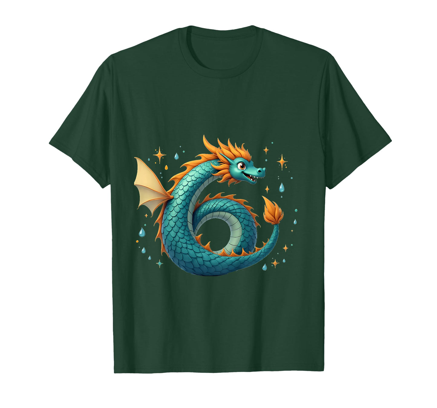 Turning 6 Years Old Birthday, Boy Dragon 6th Bday Girl T-Shirt