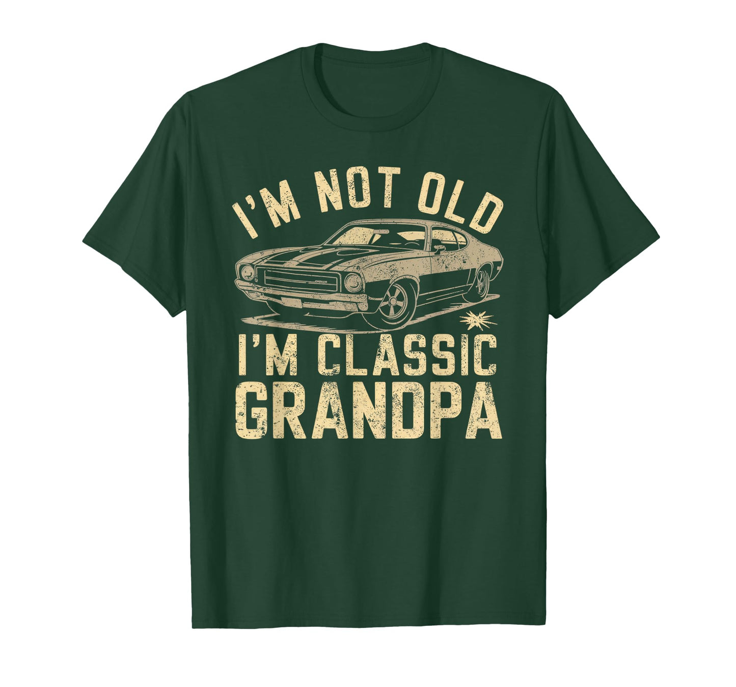 Funny Grandpa Classic Car Graphic - Gift for Grandpa T-Shirt