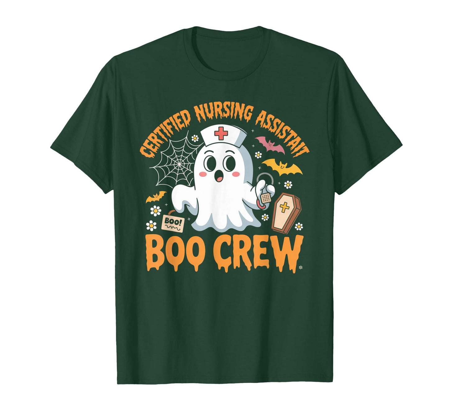 Certified Nursing Assistant Boo Crew Ghost T-Shirt
