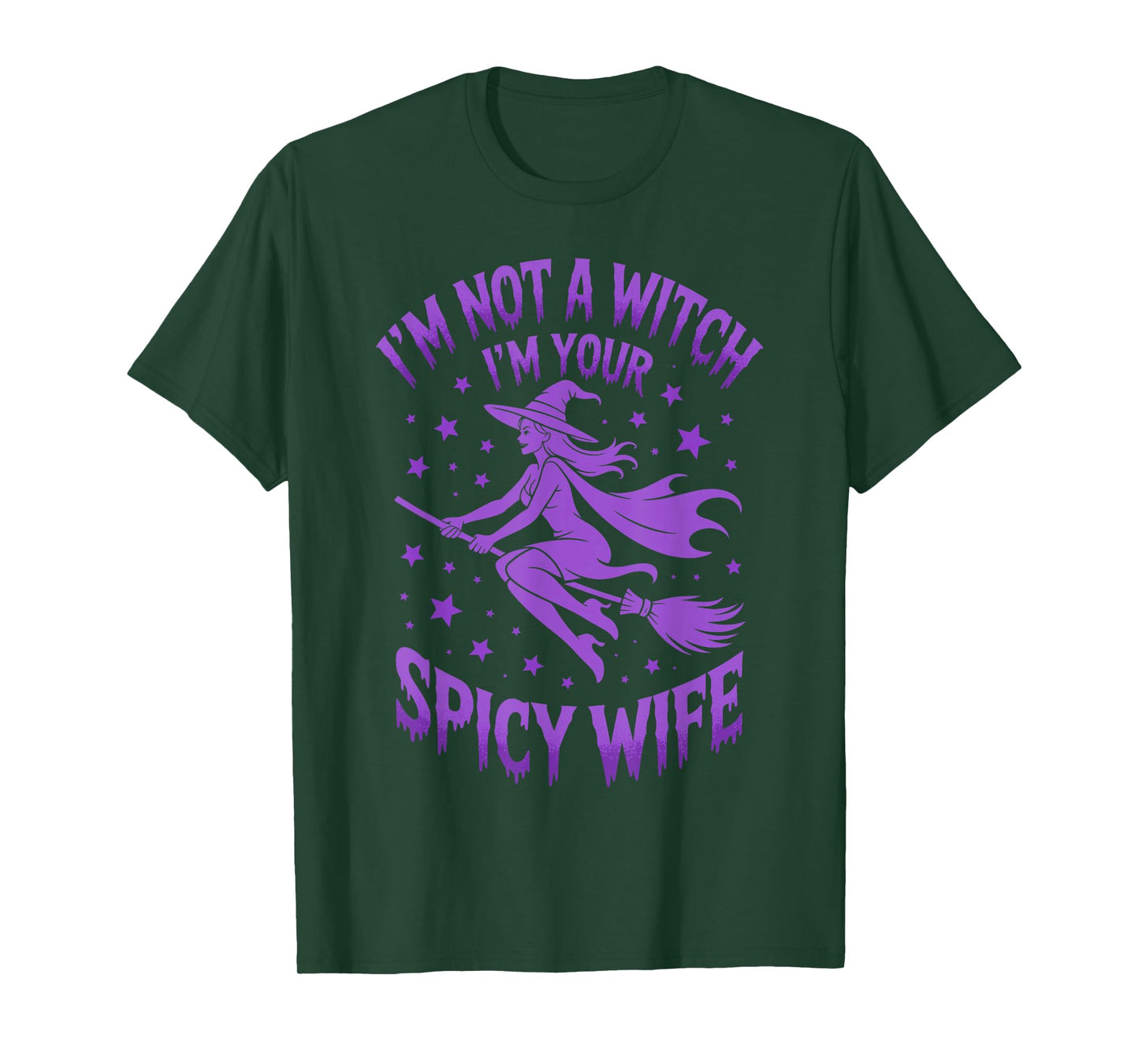 I'm not a Witch Halloween Couple Women T-Shirt