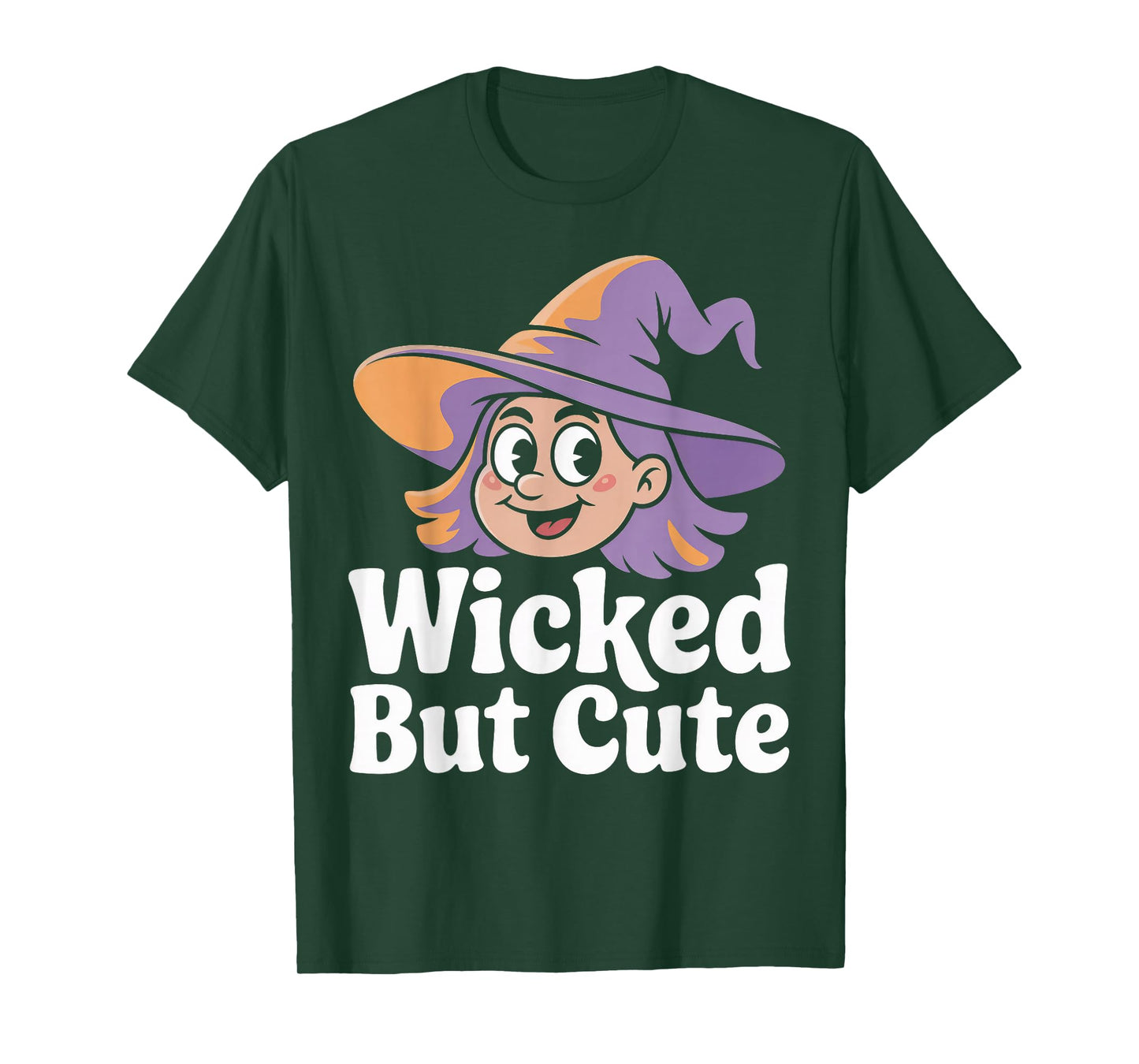 Wicked but Cute - Witch Portrait Halloween T-Shirt