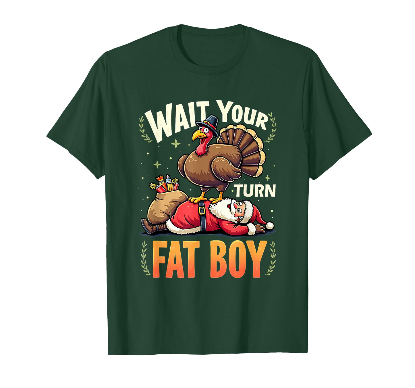Santa Fall Vibes Pumpkin Trending Funny Thanksgiving Turkey T-Shirt