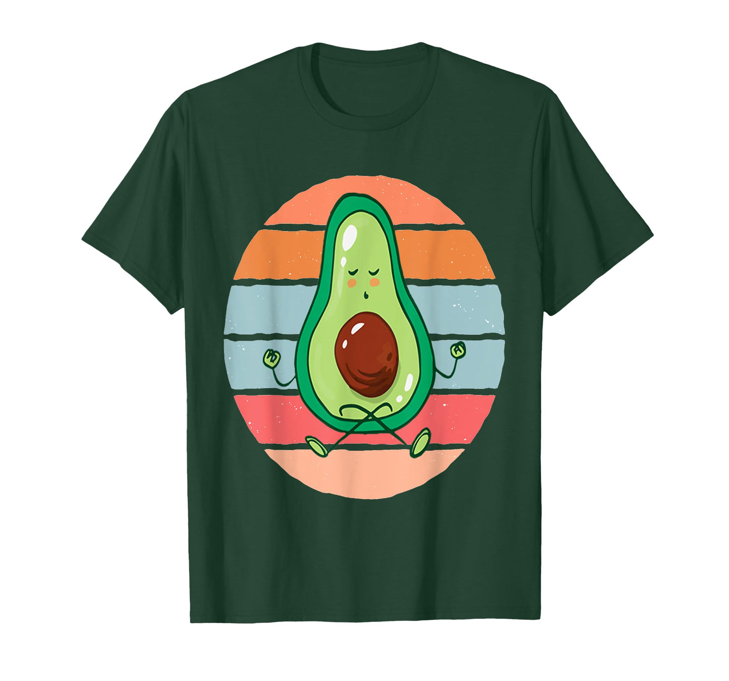 Funny Avocado Yoga Fitness Funny Exercising Gym Meditation T-Shirt