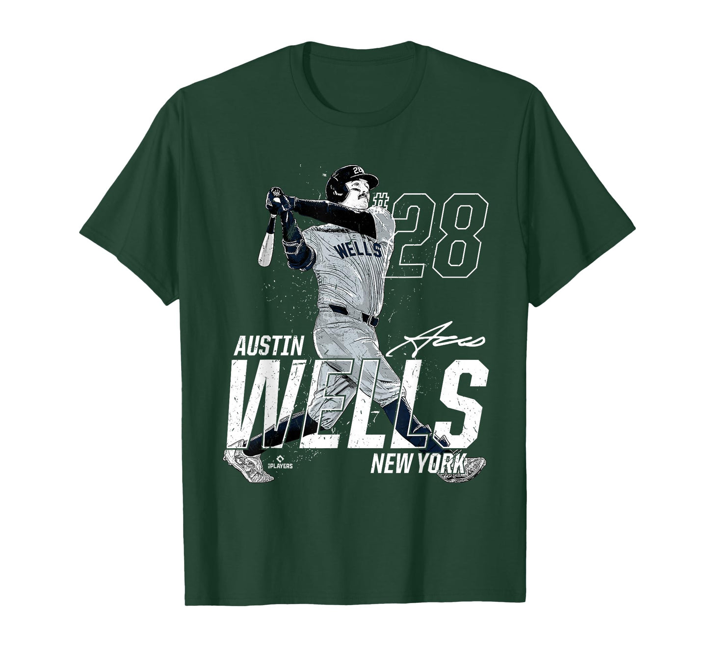 Dynamic Pose Austin Wells New York Baseball MLBPA T-Shirt