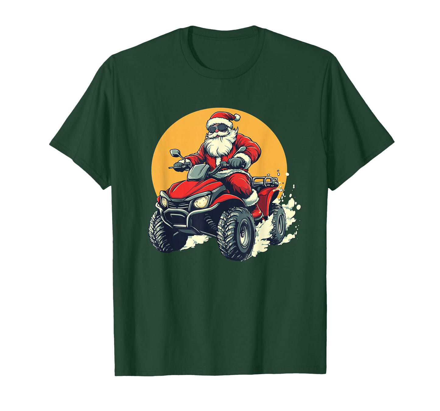 Cool Quad Stunts with This Awesome Santa Claus Outfit T-Shirt