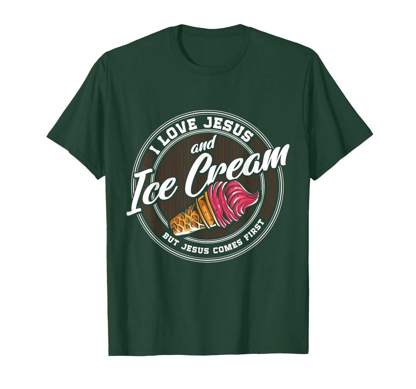 Ice cream Lover Love Ice cream Christian Religion Catholic T-Shirt