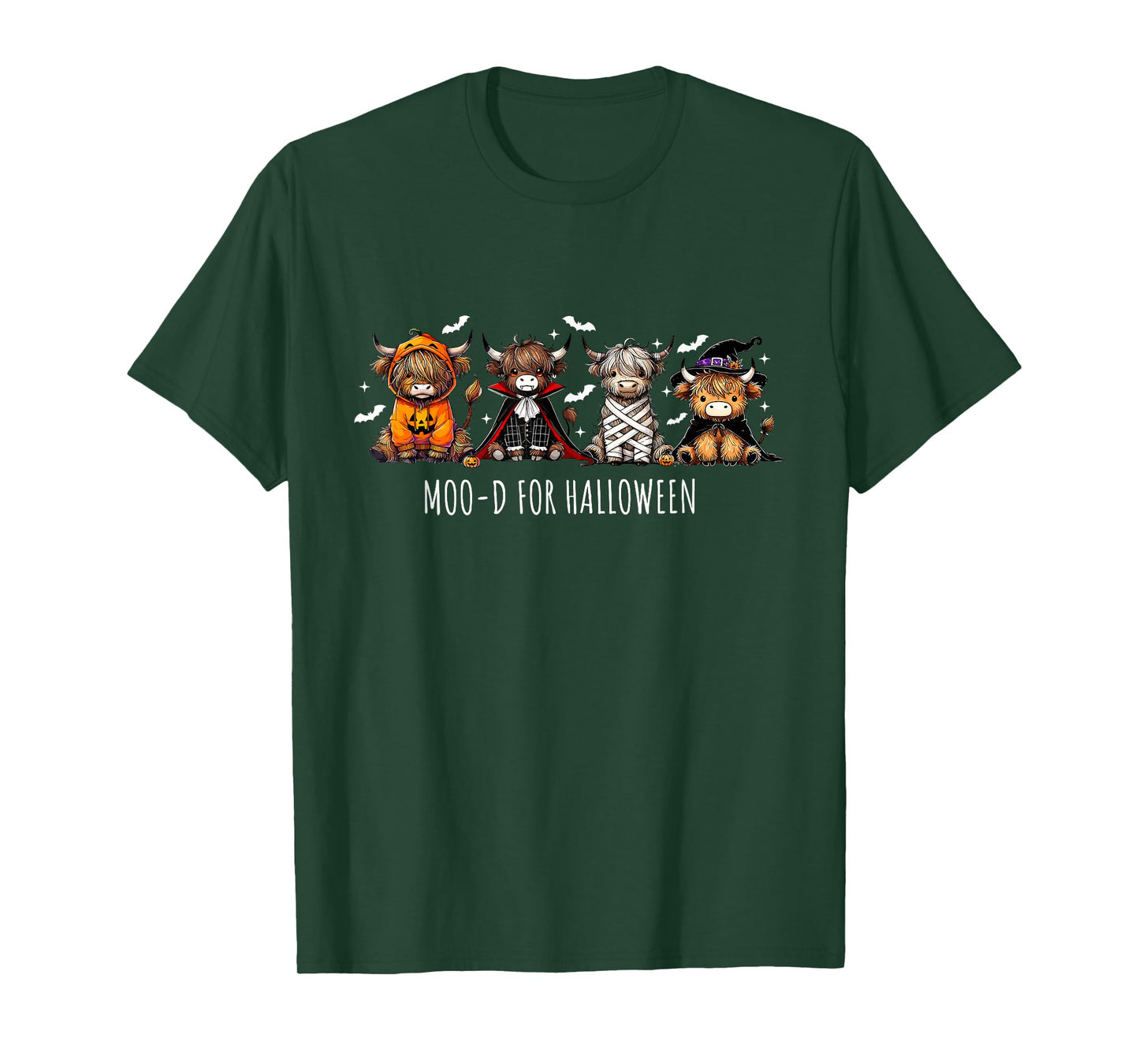 Moo-D for Halloween Highland Cow Spooky Cow Farm Cow Lover T-Shirt