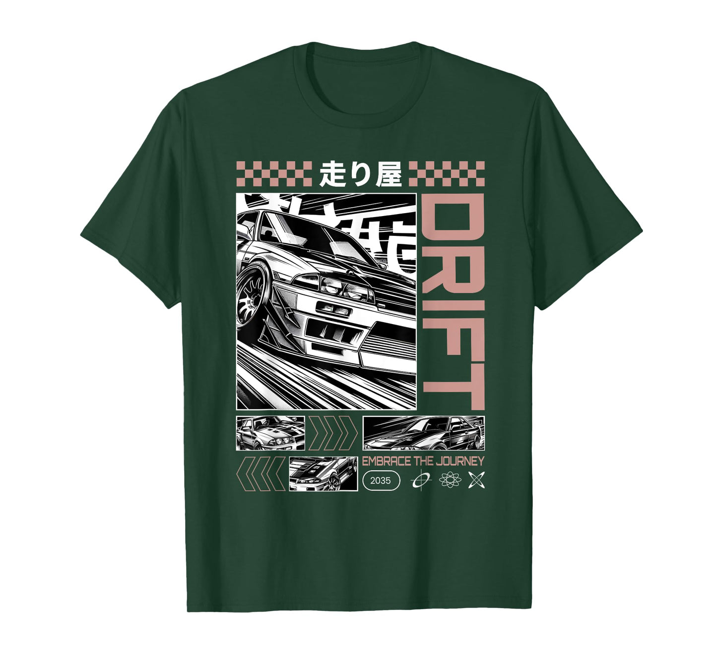 Cool Retro Vintage Japanese JDM Tokyo Japan Drift Race Car T-Shirt