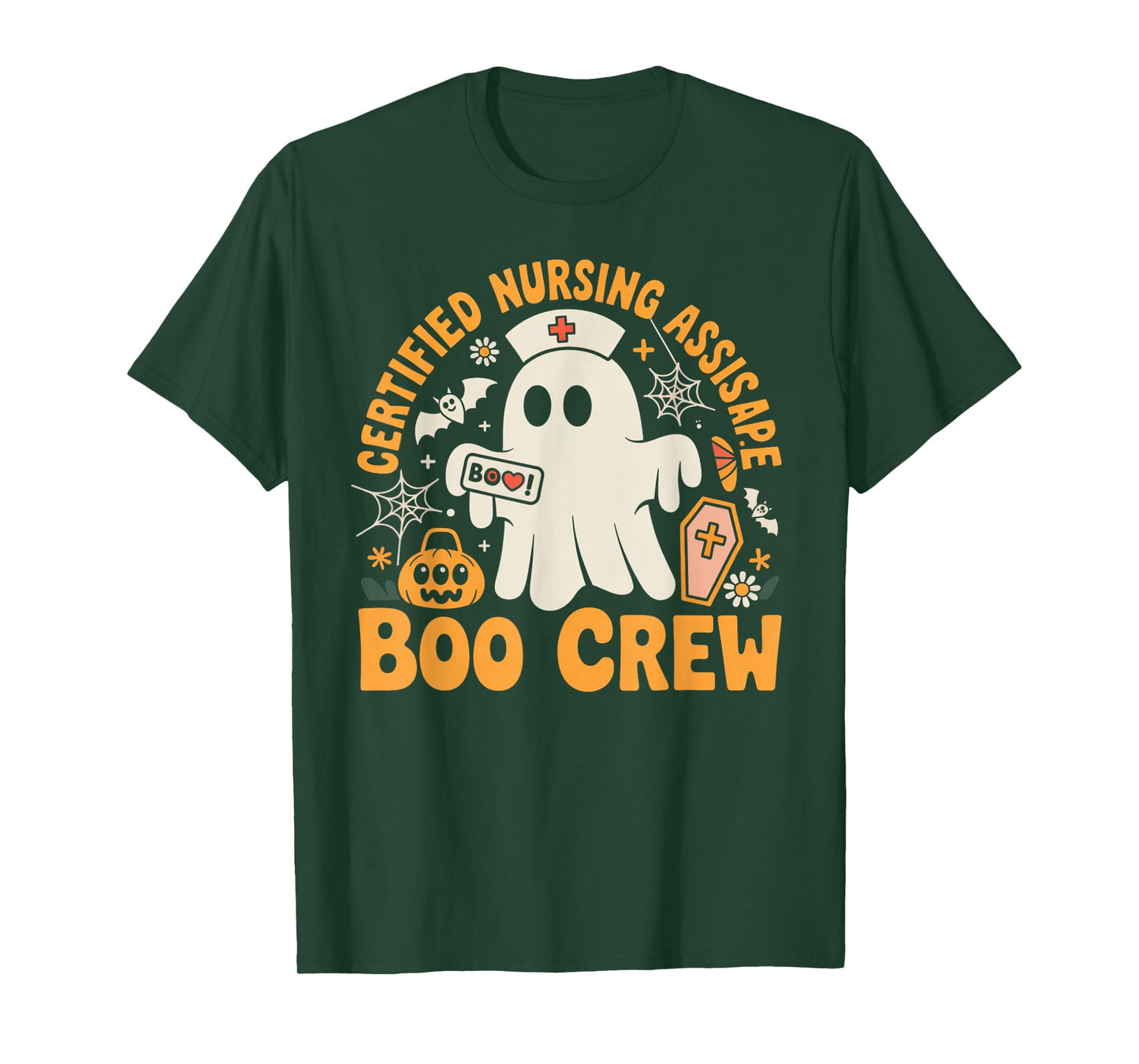 Certified Nursing Assistant Boo Crew Ghost T-Shirt