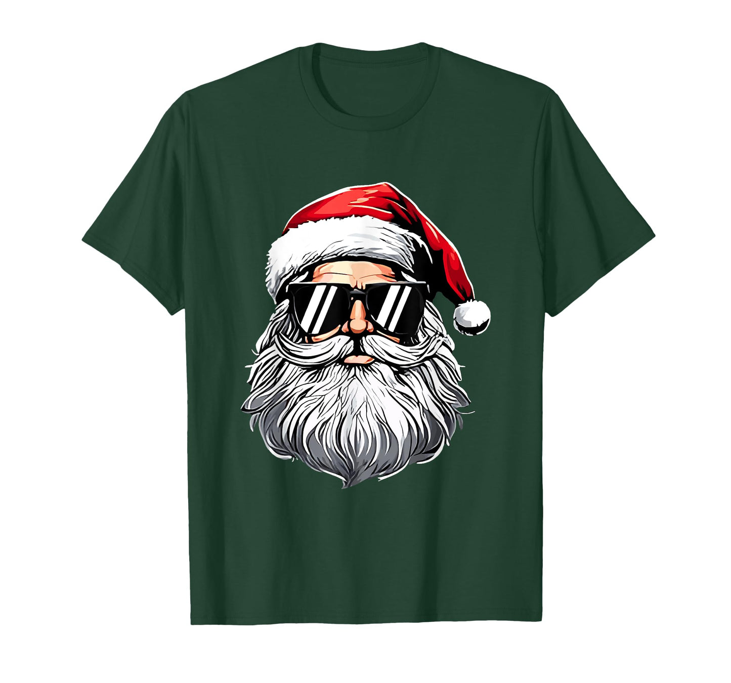 Santa Face Retro Sunglasses Christmas Xmas Men Women Kids T-Shirt
