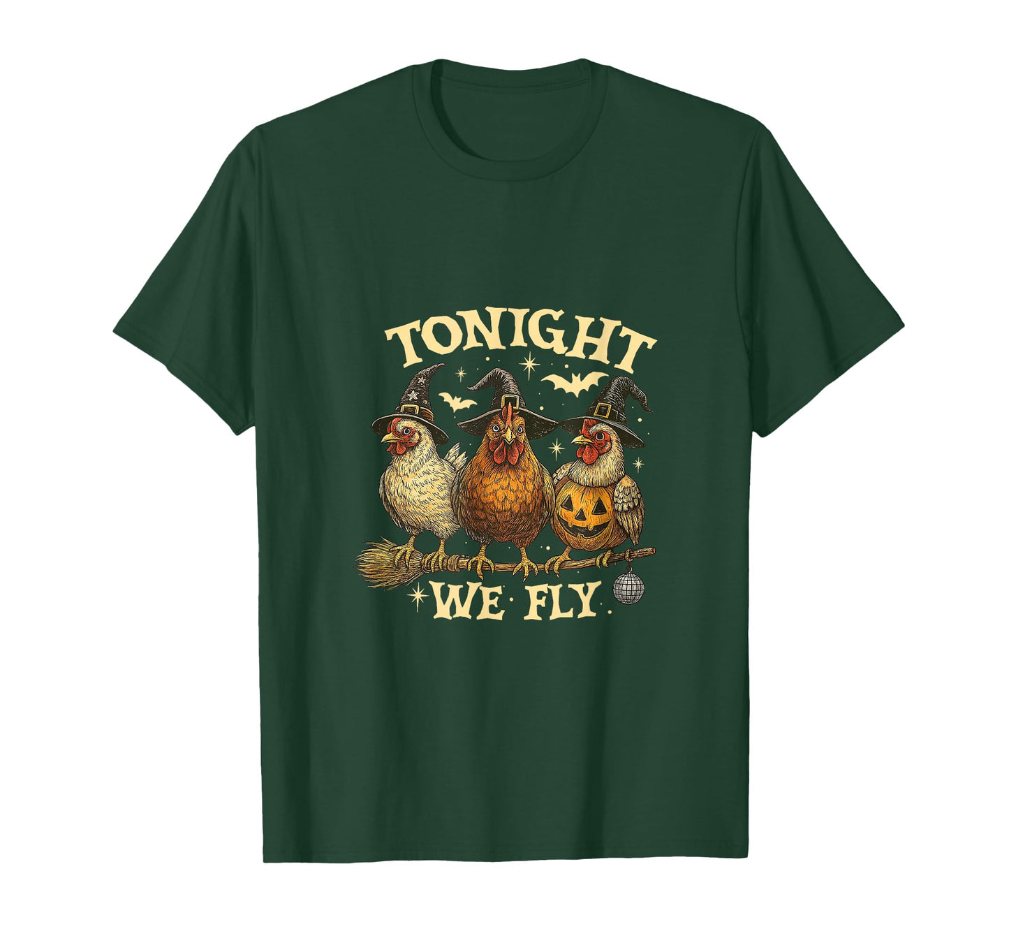 Tonight We Fly Funny Chicken Spooky Season Farm Halloween T-Shirt